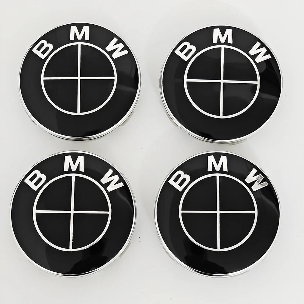 For BMW M 4pcs For BMW 50th E90 E60 F10 F20 G20 G30 E53 E85 E70 56mm 68mm Blue White Car Hub Cap Wheel Center Cap Emblem Badge Accessories OQ0