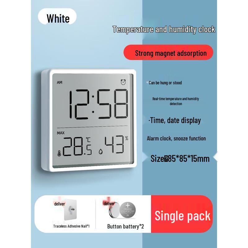 HANDUNYOU Full Screen Temperature and Humidity Monitor with Clock