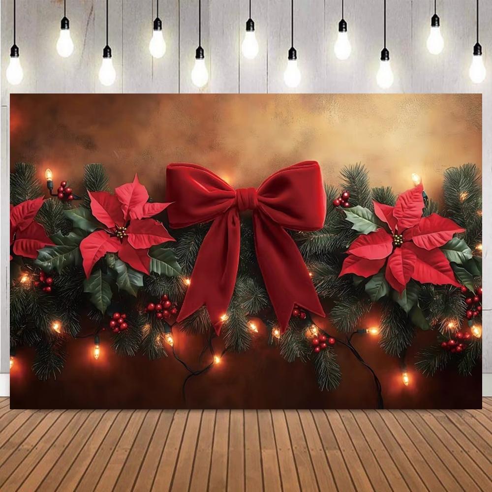 Christmas Theme Photography Backdrop Wooden House Brickwall Candy Gifts Xmas Tree Decors Birthday Family Party Photo Background5