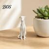 3D Printed Pet Model Huibiti Dog Figurine, Simulated Sitting Shape Model, Delicate Hair Small Decor Texture, One-Piece Molding, Mini Desktop Ornament