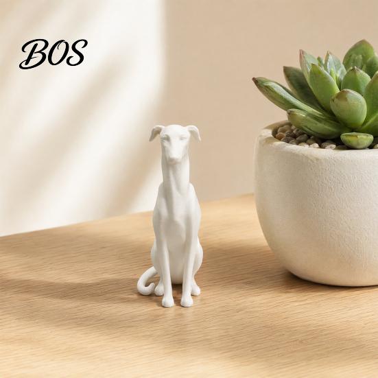 3D Printed Pet Model Huibiti Dog Figurine, Simulated Sitting Shape Model, Delicate Hair Small Decor Texture, One-Piece Molding, Mini Desktop Ornament