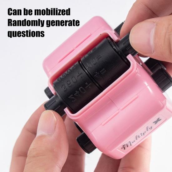 Matematisk Rullestempel Sett 4 i 1 Matematisk Øvelsesstempel Addisjon Subtraksjon Multiplikasjon Divisjon Tilfeldig Stempel for Førskole Grunnskole Læring