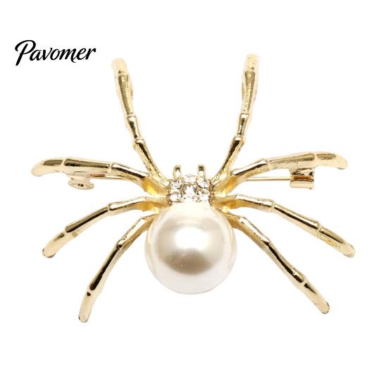 Halloween Costume Accessory Spider Brooch Pin for Women Men, Faux Crystal Gothic Dainty Hat Insect Brooch, Punk Vampire Accessories Cosplay Party