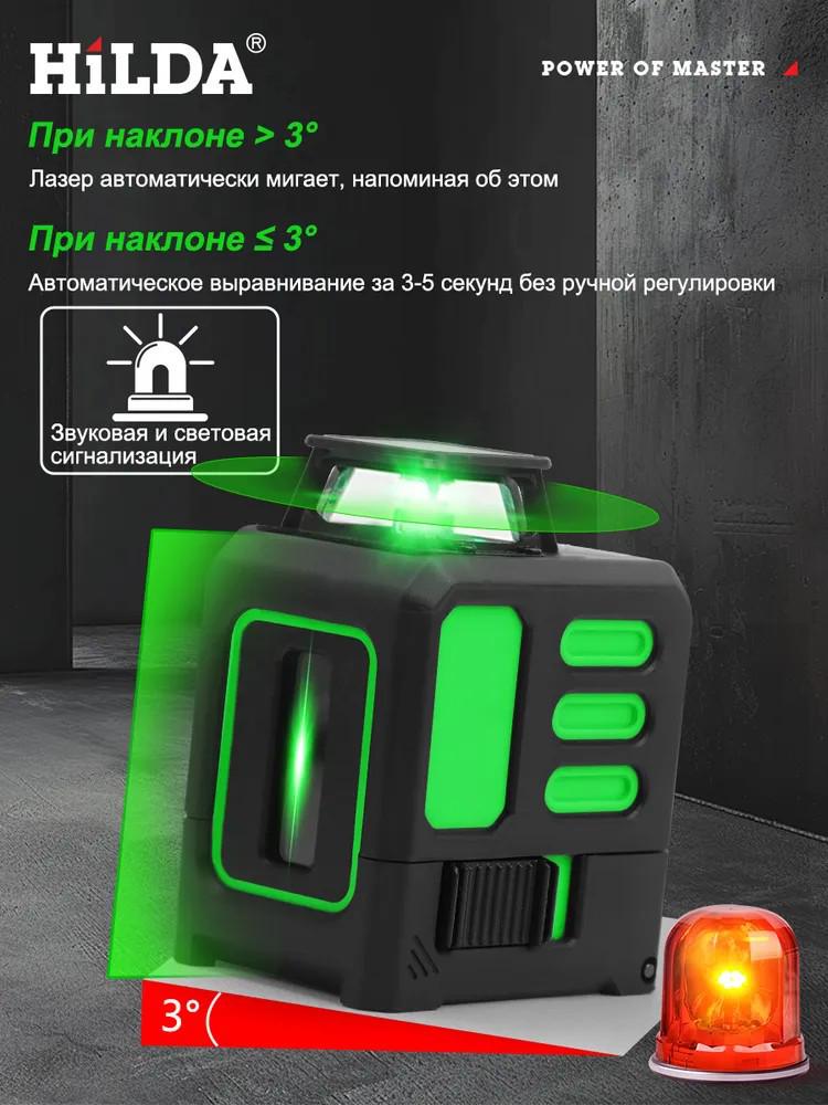 Portable Green Light Laser Level: Compact 2-Line Auto Leveling Tool