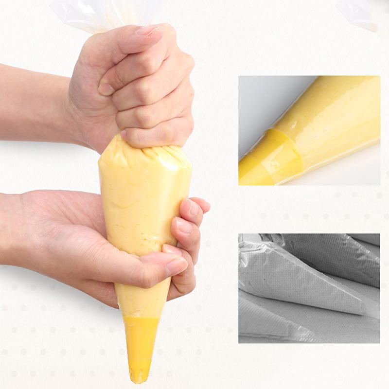 50pcs Disposable Pastry Bag for Cakes NonSlip Icing Piping Bags for Muffin Cupcake Cookie Decoration Baking Set