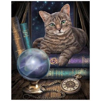 5D Diy Diamond Painting Cat and Globe Embroidery Cross Stitch Home Decor Handmade Gift