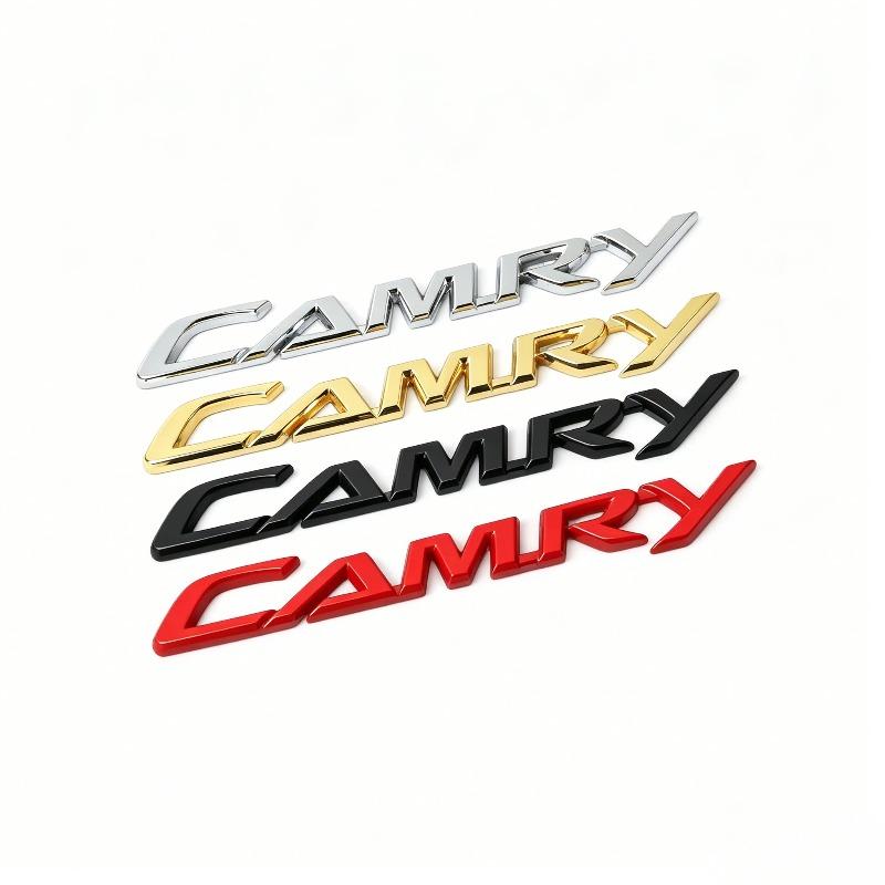Applicable to car logo CAMRY English alphabet label personalized modification metal car sticker tail label black