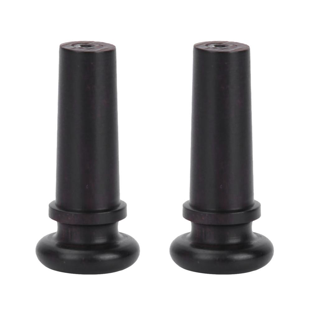2PCS Ebony Musical Instrument Accessories 4/4 3/4 Wood Violin Endpin  Instrument Repair