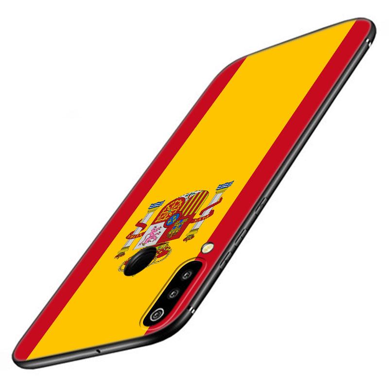 Spain National Flags Phone Case For Samsung Galaxy A01 A03 Core A04 E A02 A05 A10 A20 A21 A30 A50 S A6 A8 + A7 2018 Black Cover