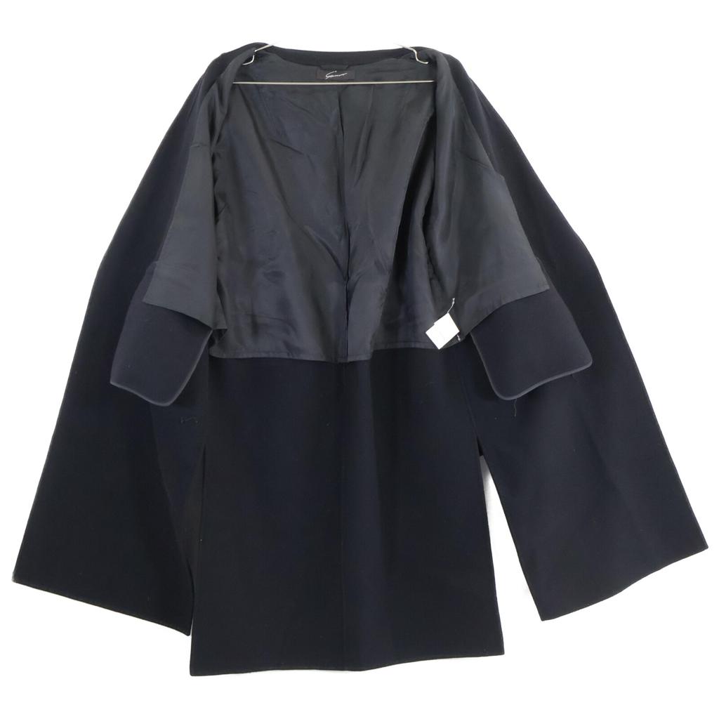 stunning lure 16A114-008 Wool belted river coat O blackUsed