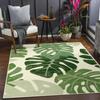 Turtle Leaf Carpet Mat Rug with Tropical Plant Pattern Natural Fresh Home Decoration for Living Room Bedroom Indoor Rug Carpet