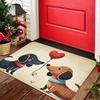1PC Cute Dachshund Door Mats Kitchen Rugs Non-Slip Pop Arts Design Living Room Rugs Bath Mat Carpet for Home Sink Laundry Decor