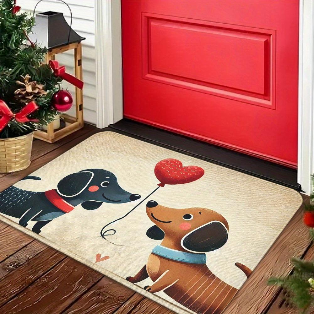 1PC Cute Dachshund Door Mats Kitchen Rugs Non-Slip Pop Arts Design Living Room Rugs Bath Mat Carpet for Home Sink Laundry Decor
