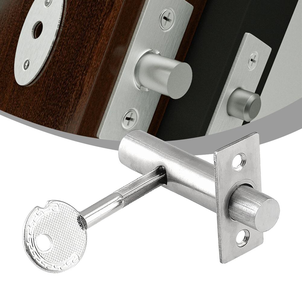 1 Set Channel Lock Tube Well Lock Access Hole Invisible Door Locks Stainless Steel Well Locks Key Mortise Lock Easy To Install