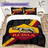 A.S. Roma Muster Bettwäsche-Steppdecken-Set Steppdecke Kissenbezug Heimdekoration Geburtstagsgeschenk (1 Bettbezug + 2 Kissenbezüge (ohne Füllung))03