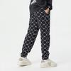New MLB Old Flower Knitted Sweatpants Unisex Black 3APTM0114-50BKS