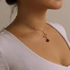 Rose Flower Necklace Custom Charm Necklace Ultimate Rose Flower Beauty and Beast Boho Jewelry Women's Valentine's Day Gift
