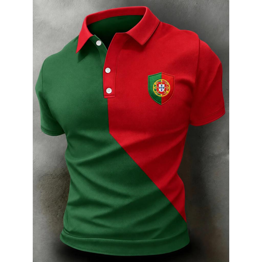 Football Print Polo Shirt for Men Classic Design Mens Polo Shirts Short Sleeve Dress Shirts for Men Workout Shirts for Men Golf Polos for Men