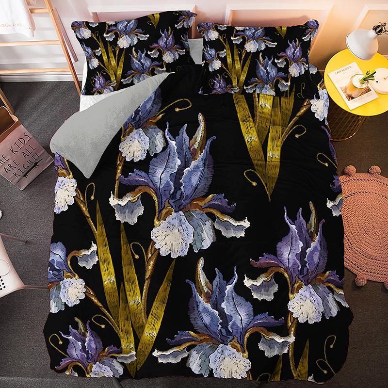 Цветочный узор пододеяльник комплект наволочек постельное белье комплекты Twin/Queen/King — фото 6