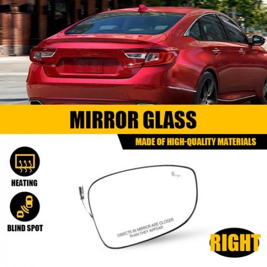 Mirror Glass Flat Heated Blind Spot Driver Passenger For 2018- Honda Accord