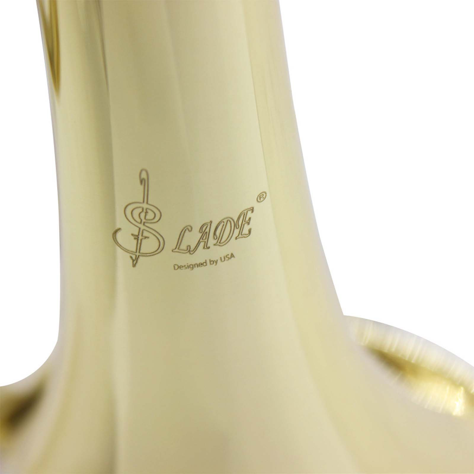 SLADE Professional Bb Flat Cornet Brass Instrument with Carrying Case Gloves Cleaning Cloth Brushes