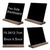 8Pcs Small Chalkboards with Wood Stand Double Sided Message Board Sign Table Number Food Sign for Wedding Party