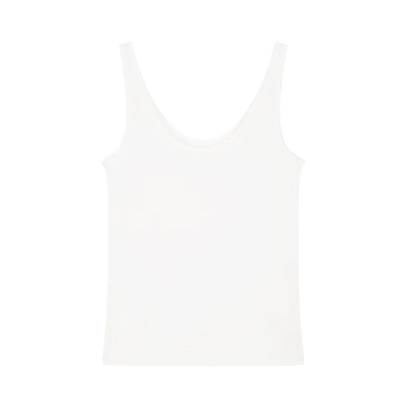 LESS Women s U-Neck Ribbed Tank Top M