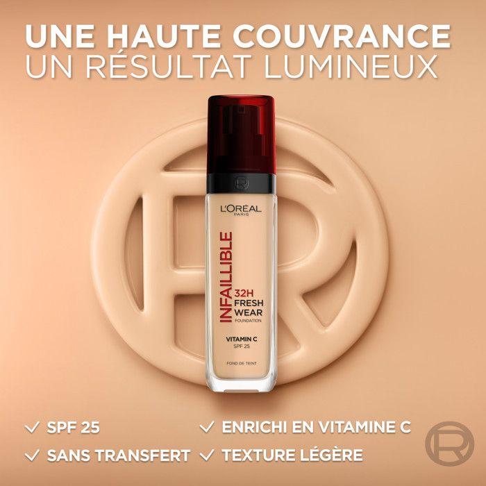 Fond de teint - L'OREAL PARIS - Infaillible - Longue tenue 32H - Porcelaine