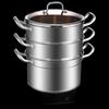 Konbach 3-Tier 304 Stainless Steel Steamer Pot