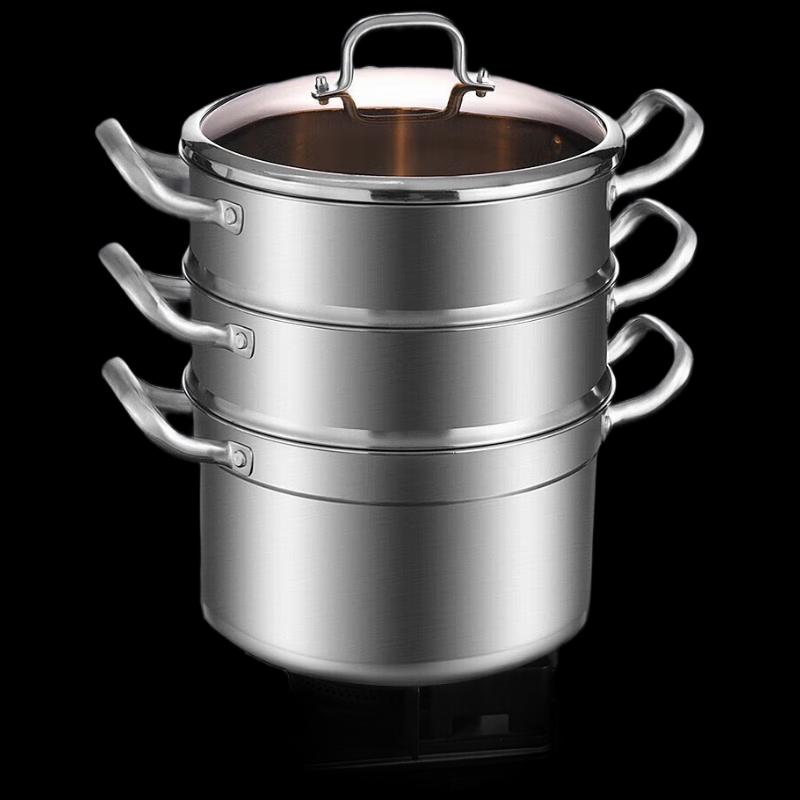 Konbach 3-Tier 304 Stainless Steel Steamer Pot