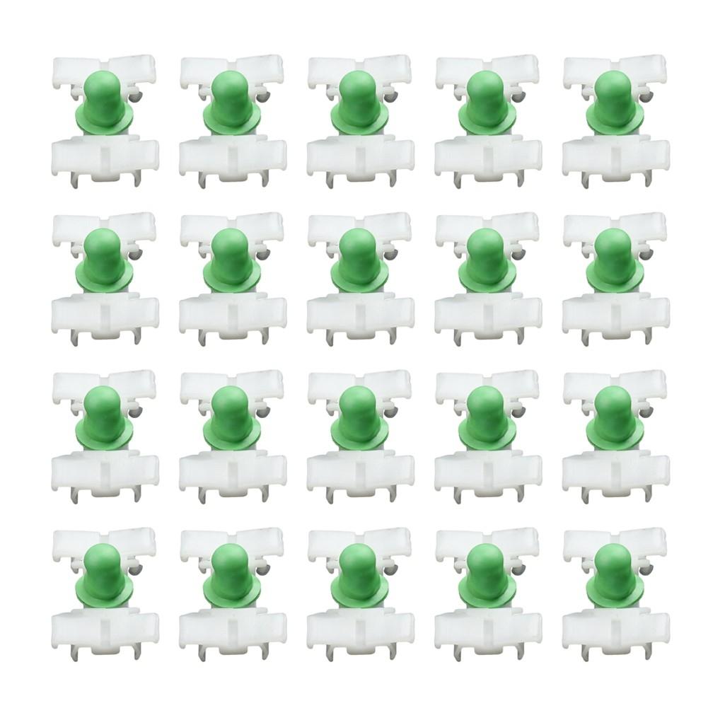 31*20mm Door Clips Plastic White+Green For BMW E36 E46 323 325 328 330