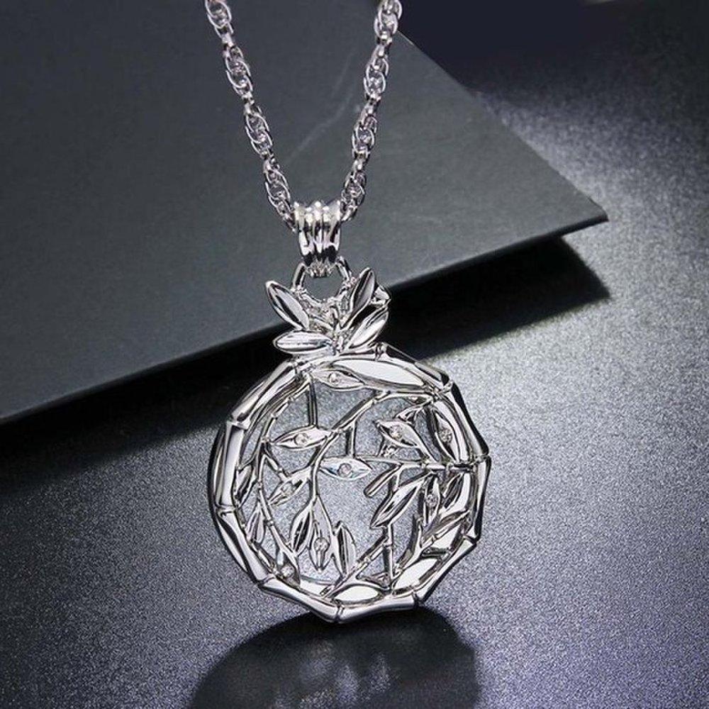 Gorgeous Portable Bamboo Silver Long Double Swing Magnifying Necklace Antique Necklace Magnifying Necklace Magnifying Necklace Magnifying Necklace