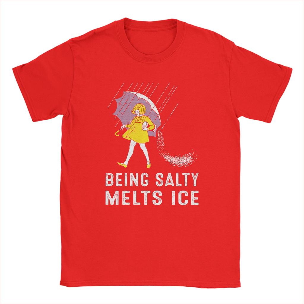 T Shirt Beach Vintage Being Salty Melts Ice Hippie T Shirts 100 Cotton Tee Shirt for Adult Y2K Retro Custom Short Sleeve Tees