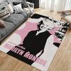 Pop Culture Area Rug, Marilyn Monroe Pink Pop Art Poster, Bedroom Decor, Non-Slip Mat