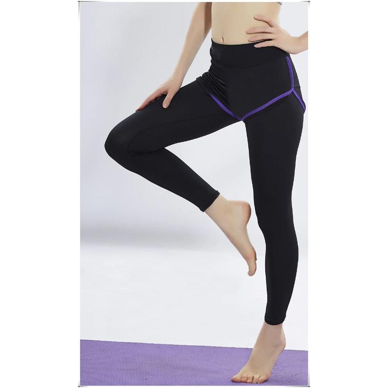 Elastic Slim Yoga Pants Women High Waist Quick Dry Dance Fitness Leggings Running Tights Breathable Trousers