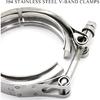 V Band Clamp For Turbo, Automotive Stainless Steel Turbo Clamp With Male Female Flange (4")