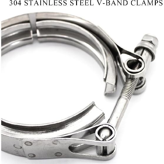 V Band Clamp For Turbo, Automotive Stainless Steel Turbo Clamp With Male Female Flange (4")