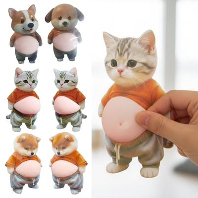 Anti-Collision Sticker Strong Buffering Fat Dog Rubber Bumper Soft Stress Relief Toy for Furniture Corners Cabinets Desks Cute Protective Home Decor