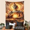 VIKAMA Cosmic Buddha Light Zen Banner Buddha Meditation Backdrop Suitable For Tea Room Prayer Space Decor Cloth