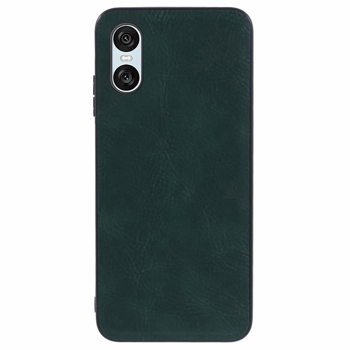 

For Sony Xperia 10 VI Case Slim Retro Leather Back Cover Shell Green