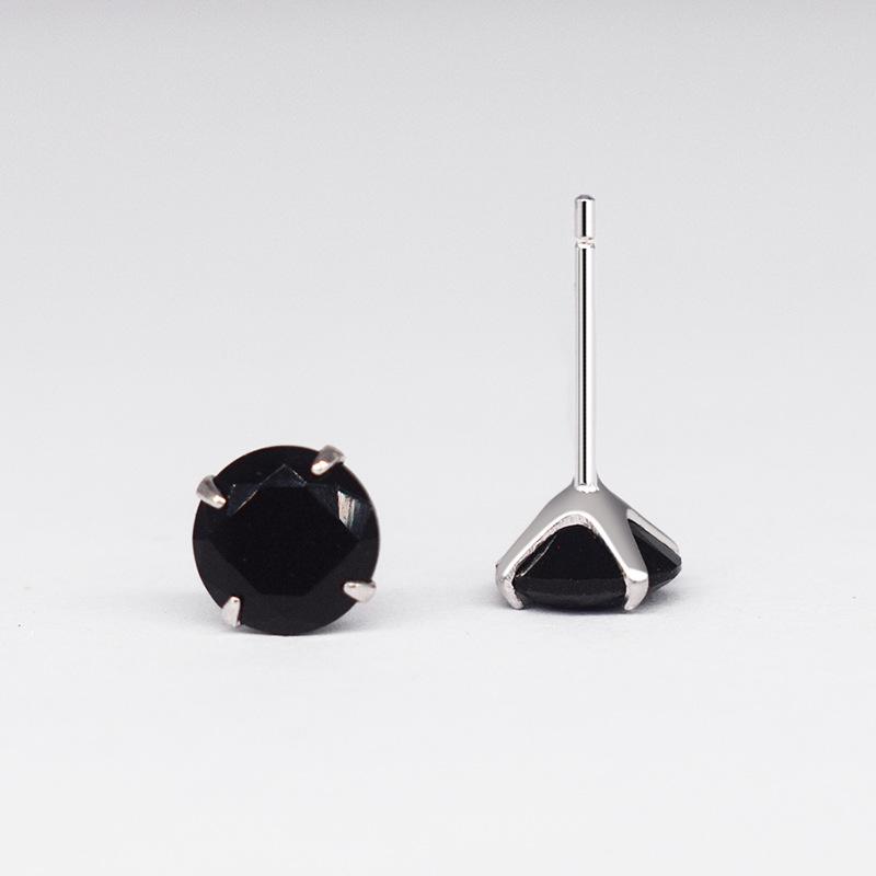 925 Sterling Silver Zircon Birthstone Earrings for Women – Simple Crystal Design