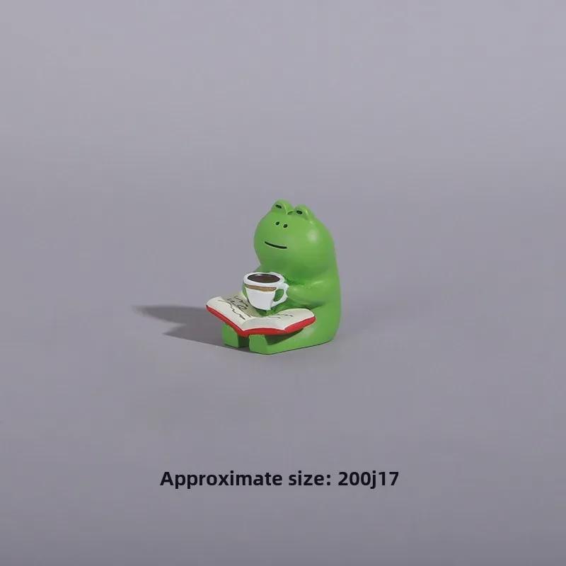 Japanese Frog Reading Rocking Chair Ornament - Cute Desk Decompression Gift Craft