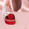 Soap Rose Flower Heart-shaped Padlock Jewelry Box Valentine's Day Gift Box  for Ring, Necklace