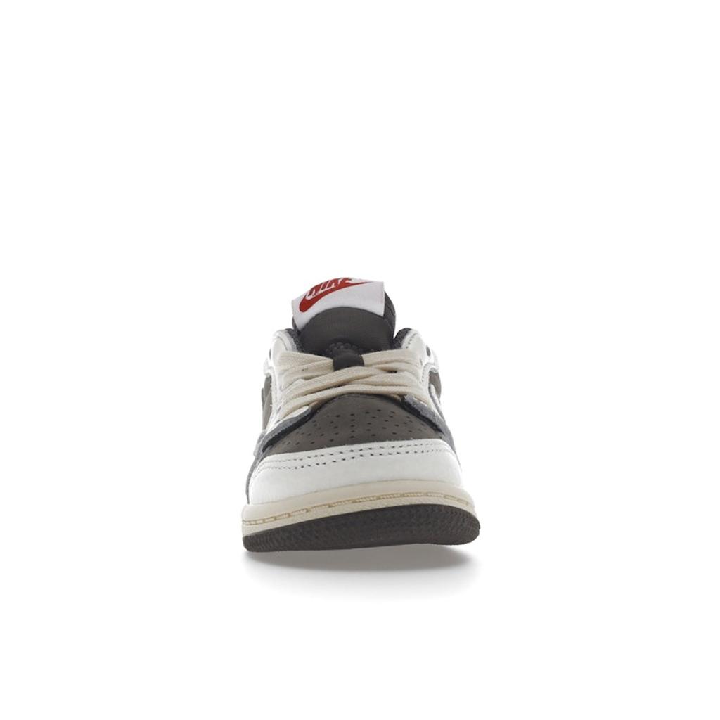 Dětské tenisky Travis Scott x Air Jordan 1 Retro Low OG TD Reverse Mocha Hnědé Sail University-Red DO5441-162