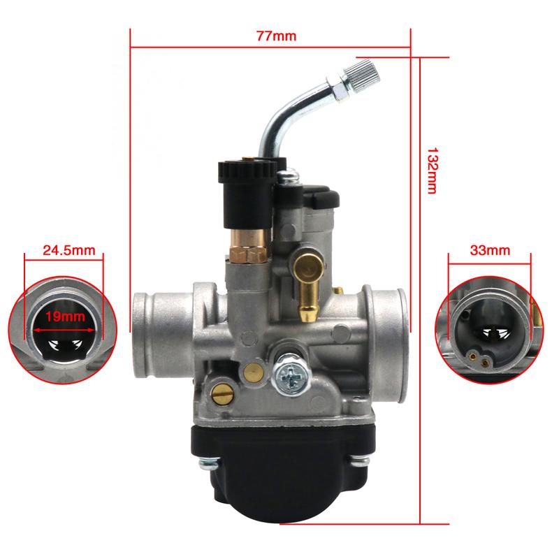 Alconstar 19mm Dellorto PHBG 19 Bs 2-stroke left hand Dirt Pit Bike Motorcycle Carburetor Carb for Yamaha DT50E Aprilia RS