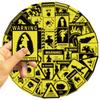 50 Hot Anime Warning Stickers: Cartoon Graffiti for Scrapbooks, Phone Cases, & Decoration. Waterproof & Self-Adhesive. 50 Sheets.