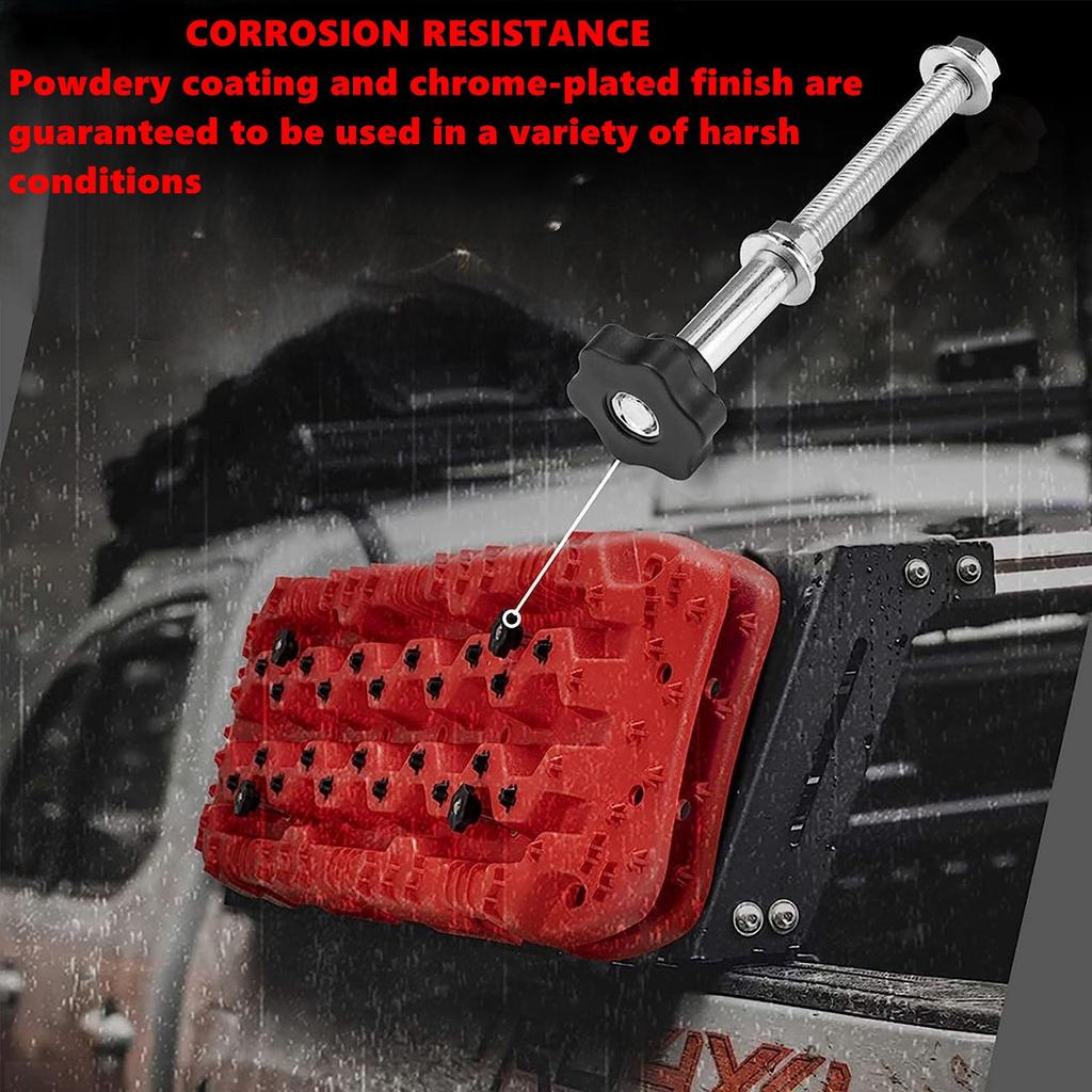 Universelle Schienenbefestigungsstifte Grundplatten-Kits für Traktionsbretter für alle Bergungsspuren mit 4,72"-6,69" Lochabstand