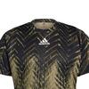 Adidas Striped Casual Crew Neck Short Sleeve T-Shirt Men Tops Black Gold H31121