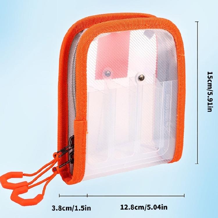 Portable Fishing Squid Jig Lure Hook Bags Clear Storage Case for Squid Hook Baits 6 Compartment Fishing Tackle Organizers