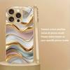 Funda de Teléfono de Vidrio Templado con Patrón de Piedra de Mármol y Pintura Metálica Dorada para iPhone 11 12 13 14 15 16 17 Pro Max Plus 17Air 16E